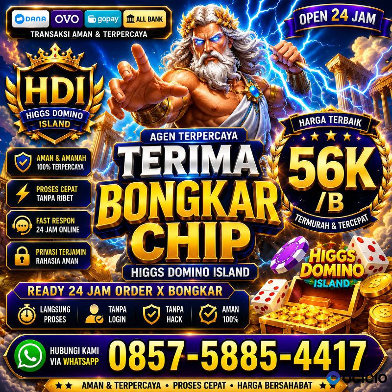TERIMA BONGKAR CHIP DOMINO HDI|HGI HIGGS DOMINO ISLAND AMANAH Wa:0857-5885-4417