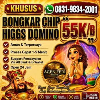 KHUSUS TERIMA BONGKAR CHIP DOMINO ISLAND HIGGS 🔥 BUKA 24JAM WA:0831-9834-2001
