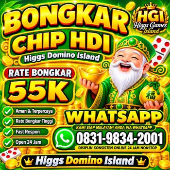 TERIMA BONGKAR CHIP HDI HIGGS DOMINO ISLAND JUAL BELI CHIP HDI WA 083148834822