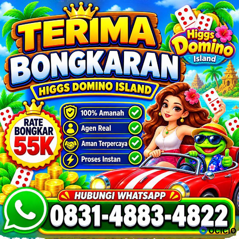 KHUSUS TERIMA BONGKAR CHIP DOMINO ISLAND HIGGS 🔥 BUKA 24JAM WA:0831-4883-4822