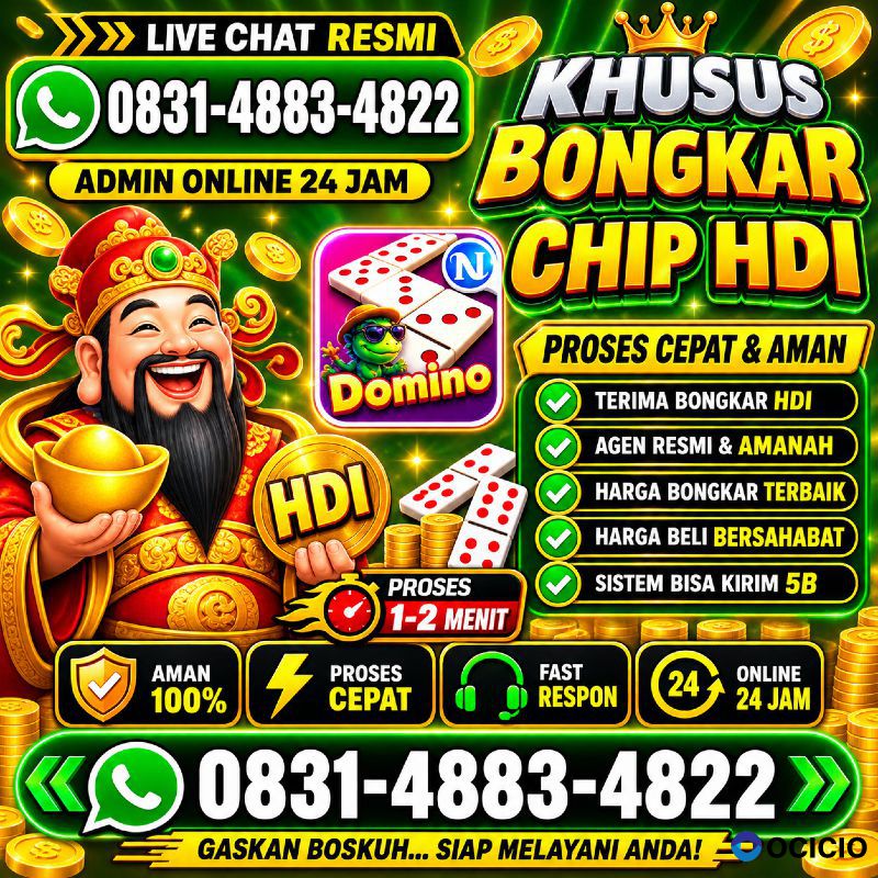 TERIMA BONGKAR CHIP HDI HIGGS DOMINO ISLAND JUAL BELI CHIP HDI WA 083148834822