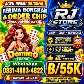 Terima Bongkaran Chip Higgs domino Island Amanah dan terpercaya Wa 083148834822