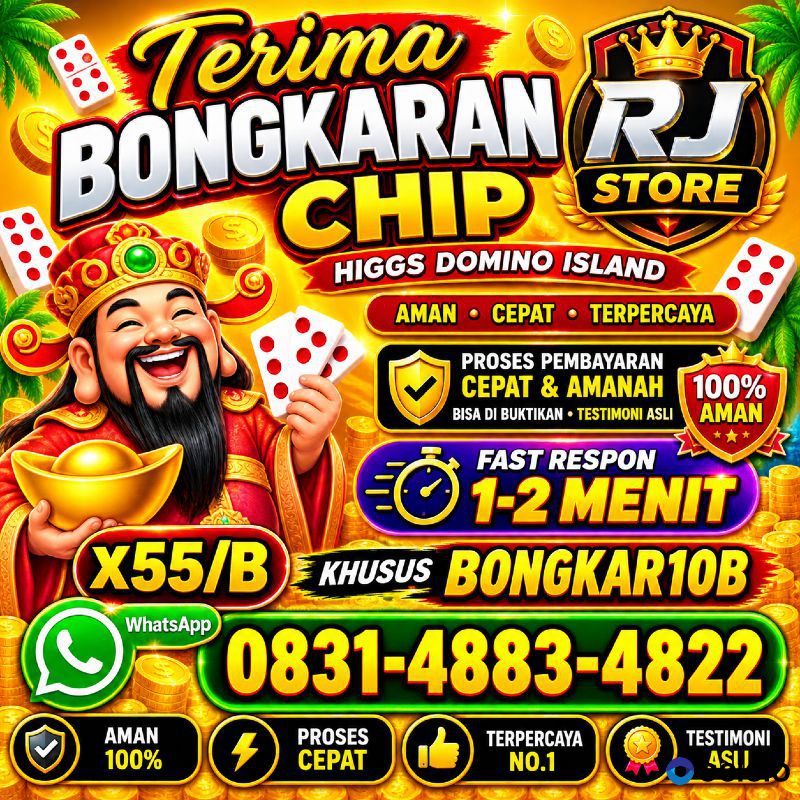 KHUSUS TERIMA BONGKAR CHIP DOMINO ISLAND HIGGS 🔥 BUKA 24JAM WA:0831-4883-4822