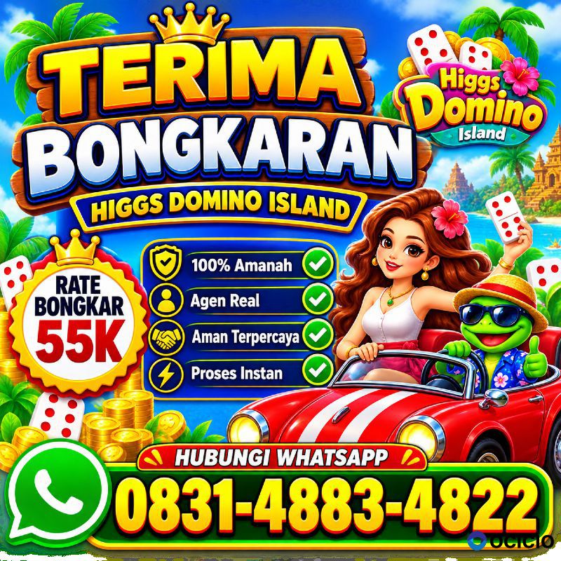 KHUSUS TERIMA BONGKAR CHIP DOMINO ISLAND HIGGS 🔥 BUKA 24JAM WA:0831-4883-4822