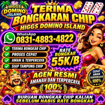 TERIMA BONGKAR CHIP HDI HIGGS DOMINO ISLAND DAN ROYAL DREAM WA 0831-4883-4822