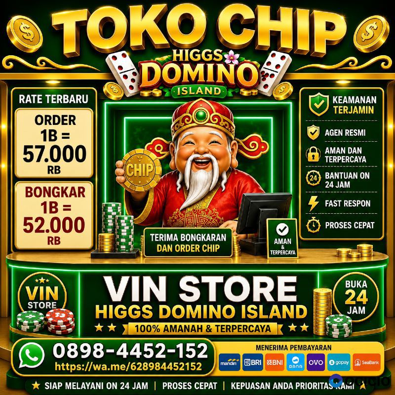 Terima bongkar chip higgs domino island amanah 08984452152