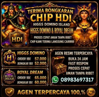 AGEN TERIMA BONGKAR CHIP HDI HIGGS DOMINO ISLAND BUKA 24JAM