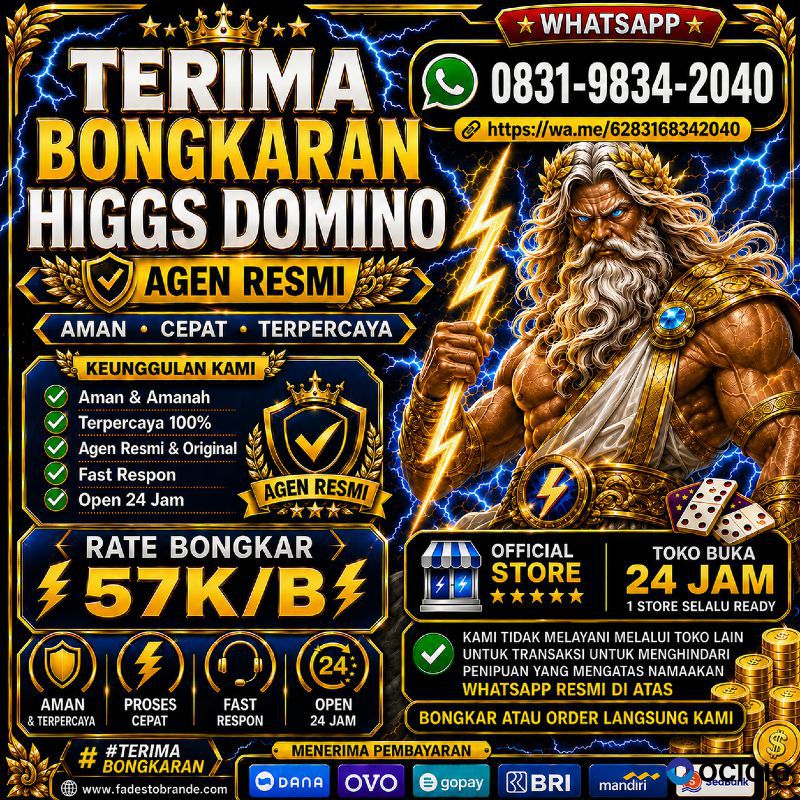 TERIMA BONGKAR CHIP HDI HIGGS DOMINO ISLAND DAN ROYAL DREAM WA 0831-9834-2040