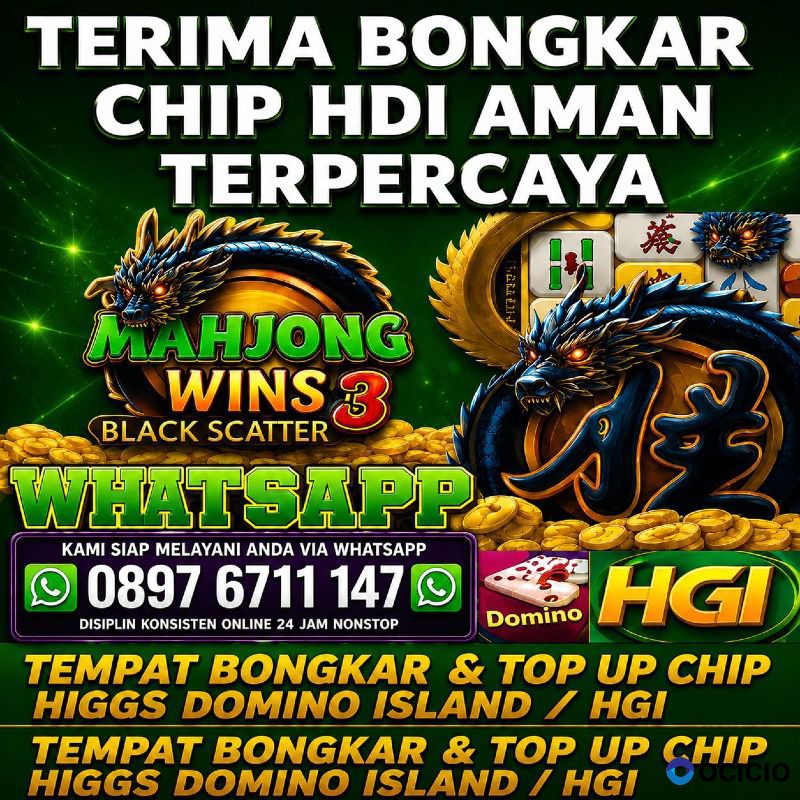AGEN TERIMA BONGKAR CHIP DOMINO ISLAND HIGGS 🔥 BUKA 24JAM WA:0897-6711-147