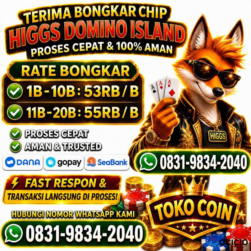 TERIMA BONGKAR CHIP HDI HIGGS DOMINO ISLAND JUAL BELI CHIP HDI WA 083198342040