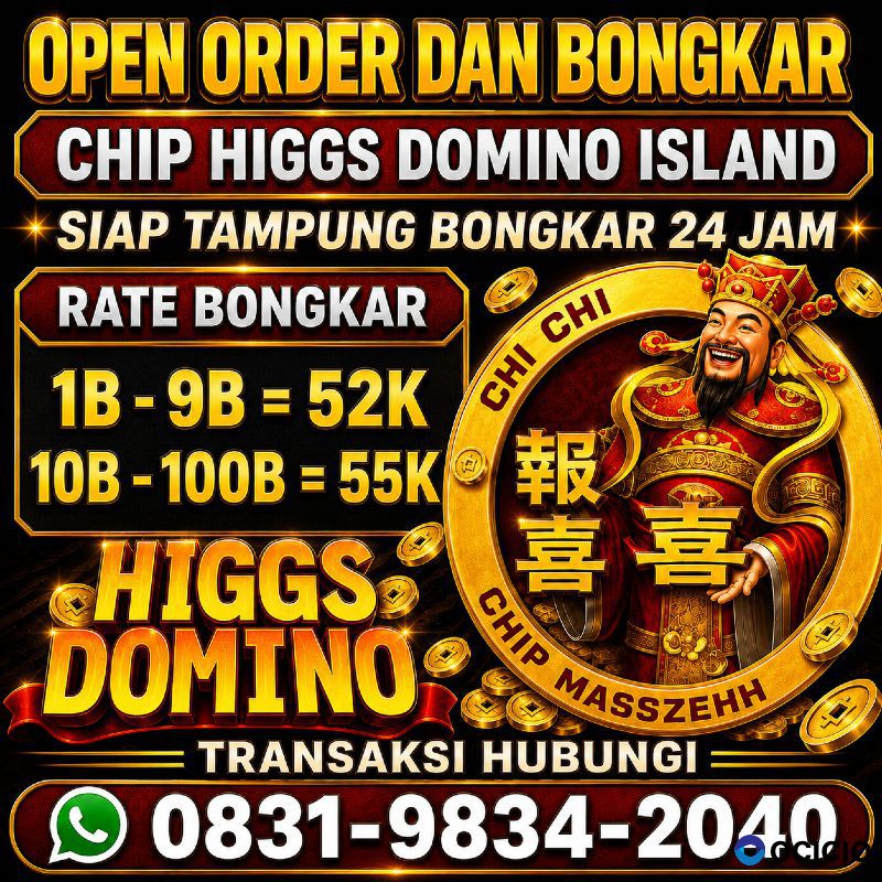 TERIMA BONGKAR CHIP HDI HIGGS DOMINO ISLAND JUAL BELI CHIP HDI WA 083198342040