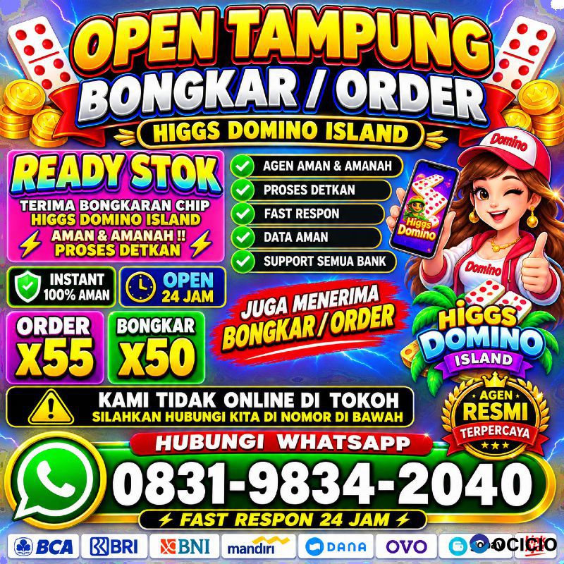 TERIMA BONGKAR CHIP HDI HIGGS DOMINO ISLAND DAN ROYAL DREAM WA 0831-9834-2040