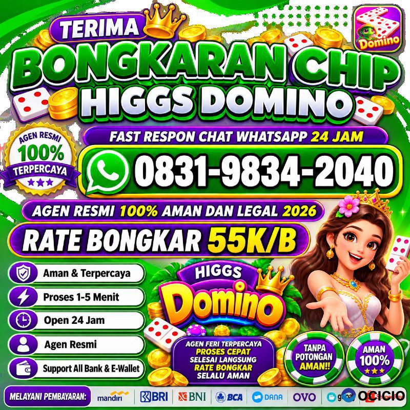 TERIMA BONGKAR CHIP HDI HIGGS DOMINO ISLAND JUAL BELI CHIP HDI WA 083198342040