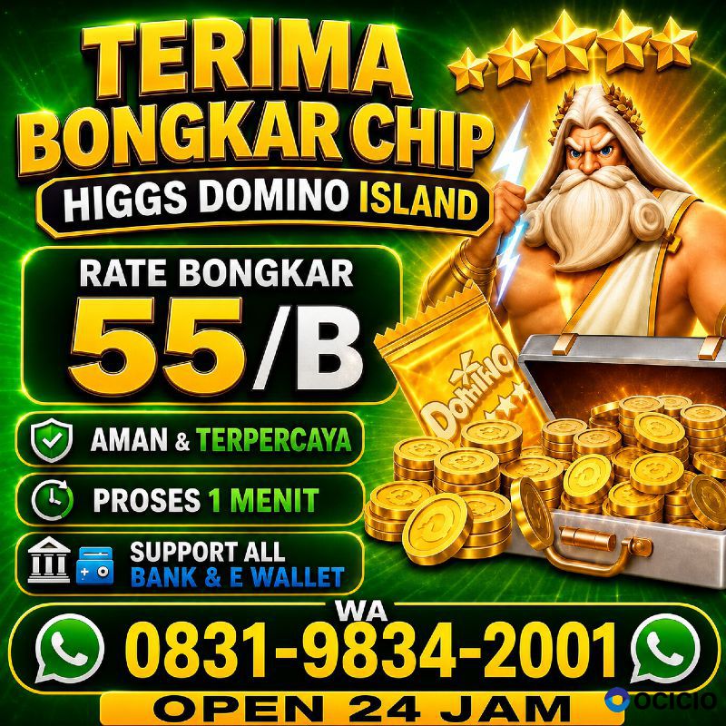 Terima Bongkaran Chip Higgs domino Island Amanah dan terpercaya Wa 083198342001