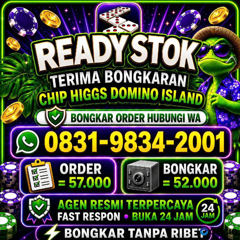 Terima Bongkaran Chip Higgs domino Island Amanah dan terpercaya Wa 083198342001
