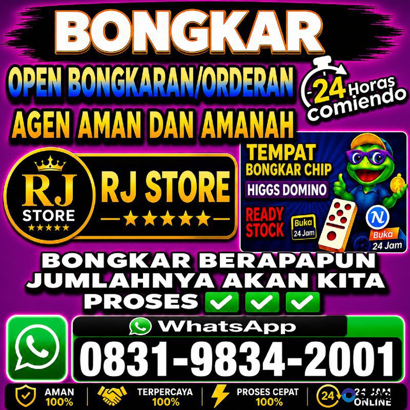 KHUSUS TERIMA BONGKAR CHIP DOMINO ISLAND HIGGS 🔥 BUKA 24JAM WA:0831-9834-2001