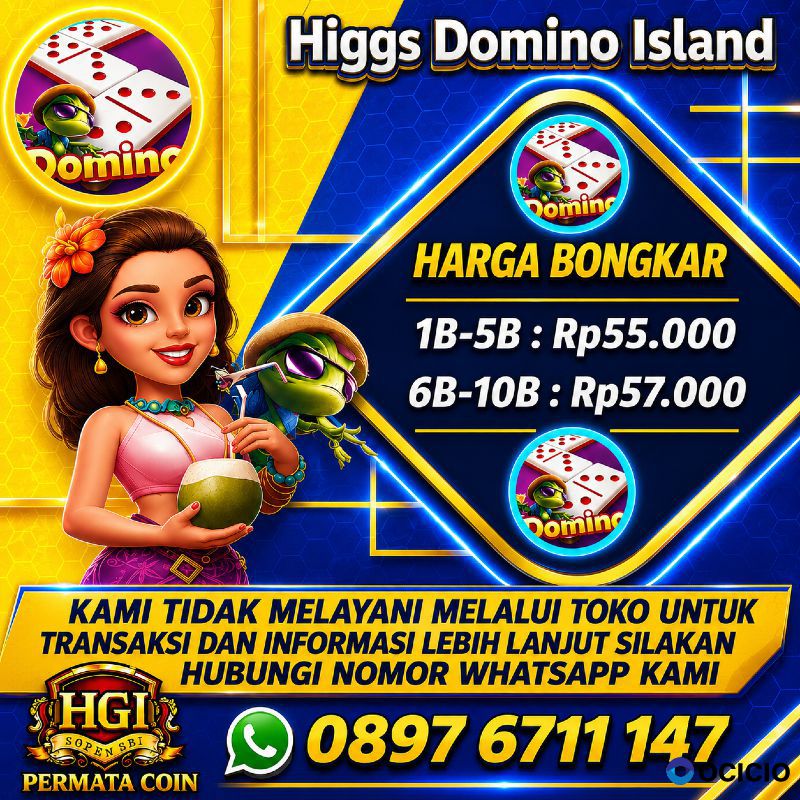 Terima bongkaran chip higgs domino island admin 0897 6711 147
