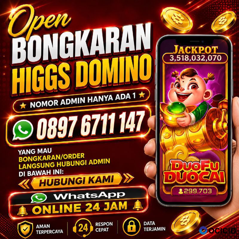 TERIMA BONGKARAN CHIP HIGGS DOMINO ISLAND AMANAH PROSES DETIKAN