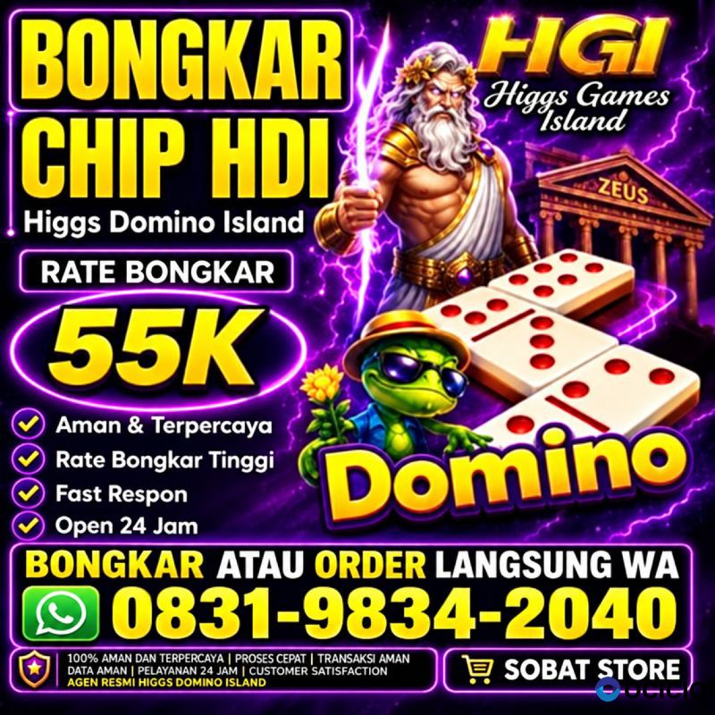 Terima Bongkaran Chip Higgs domino Island Amanah dan terpercaya Wa 083198342040