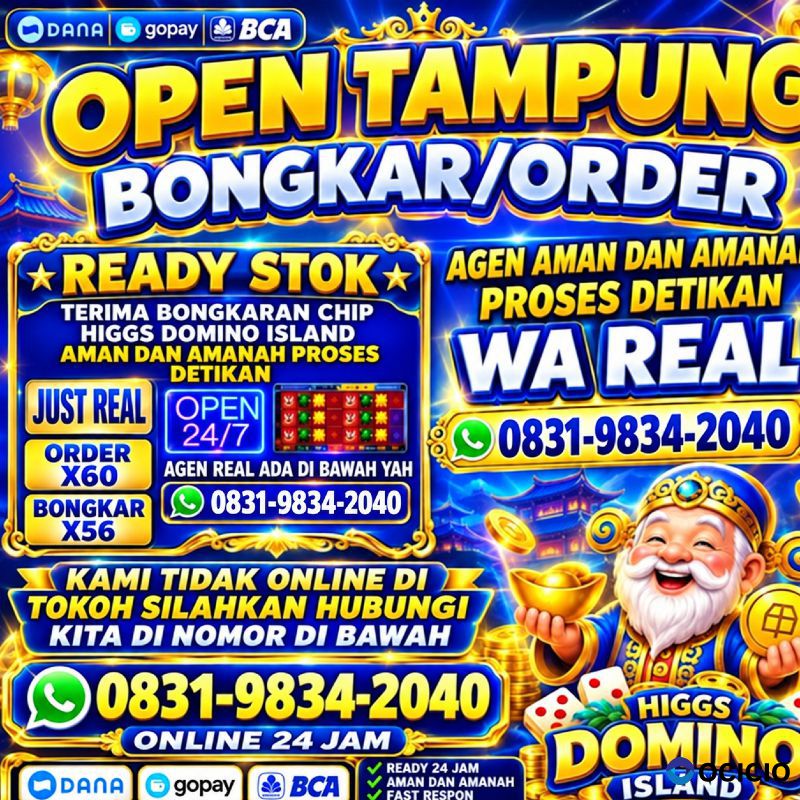 Terima Bongkaran Chip Higgs domino Island Amanah dan terpercaya Wa 083198342040