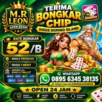 KHUSUS TERIMA BONGKAR CHIP DOMINO ISLAND HIGGS 🔥 BUKA 24JAM WA:0895-6345-38135