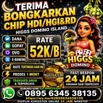TERIMA BONGKAR CHIP DOMINO ISLAND & CHIP LAINNYA 🔥 BUKA 24JAM WA:0895-6345-38135
