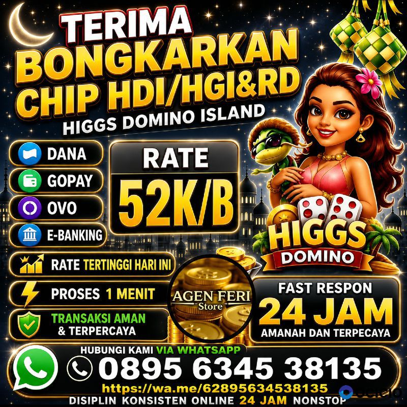 TERIMA BONGKAR CHIP DOMINO ISLAND & CHIP LAINNYA 🔥 BUKA 24JAM WA:0895-6345-38135