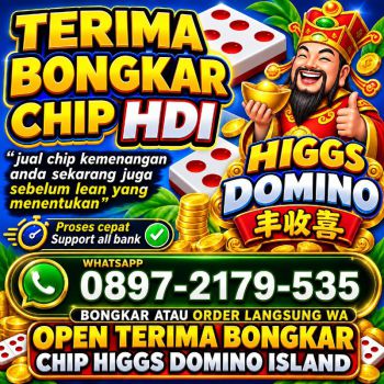TERIMA BONGKAR CHIP DOMINO ISLAND HIGGS BUKA 24JAM