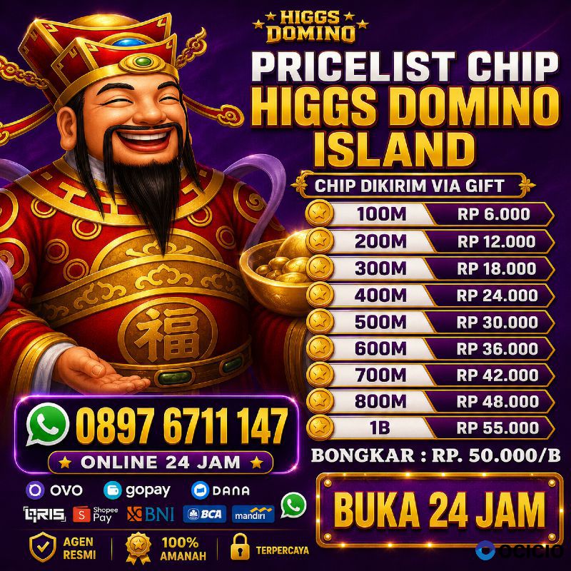 Ready stok bongkaran chip higgs domino island aman dan amanah