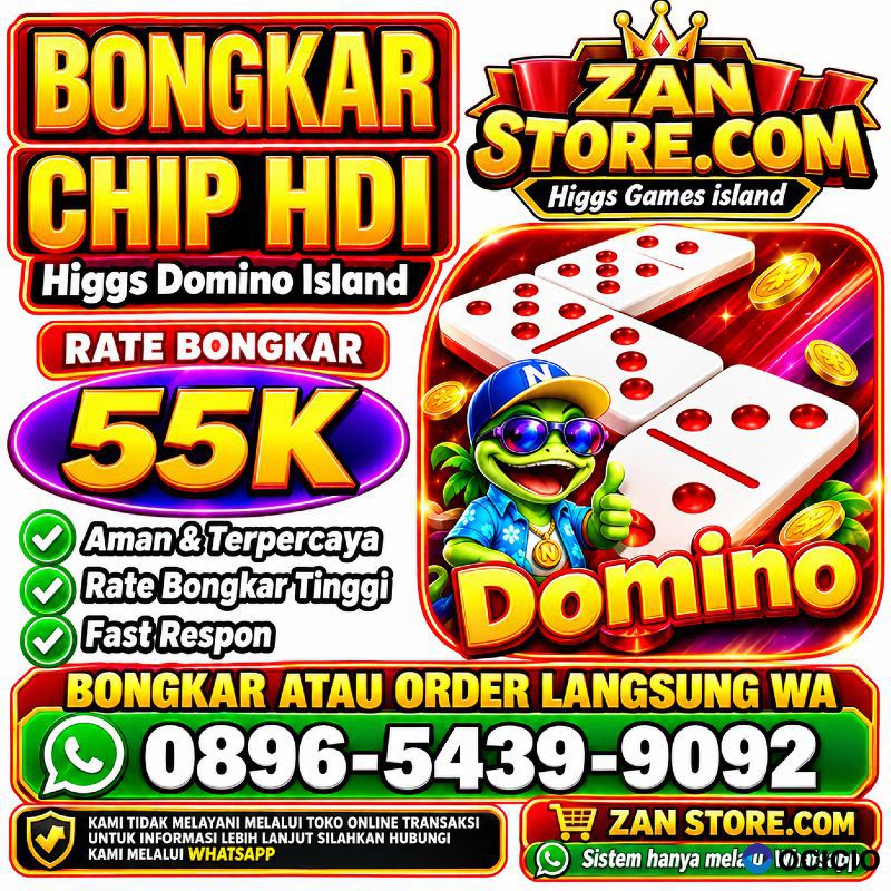 terima bongkar chip Higgs domino island aman dan amanah wa 0896-5439-9092