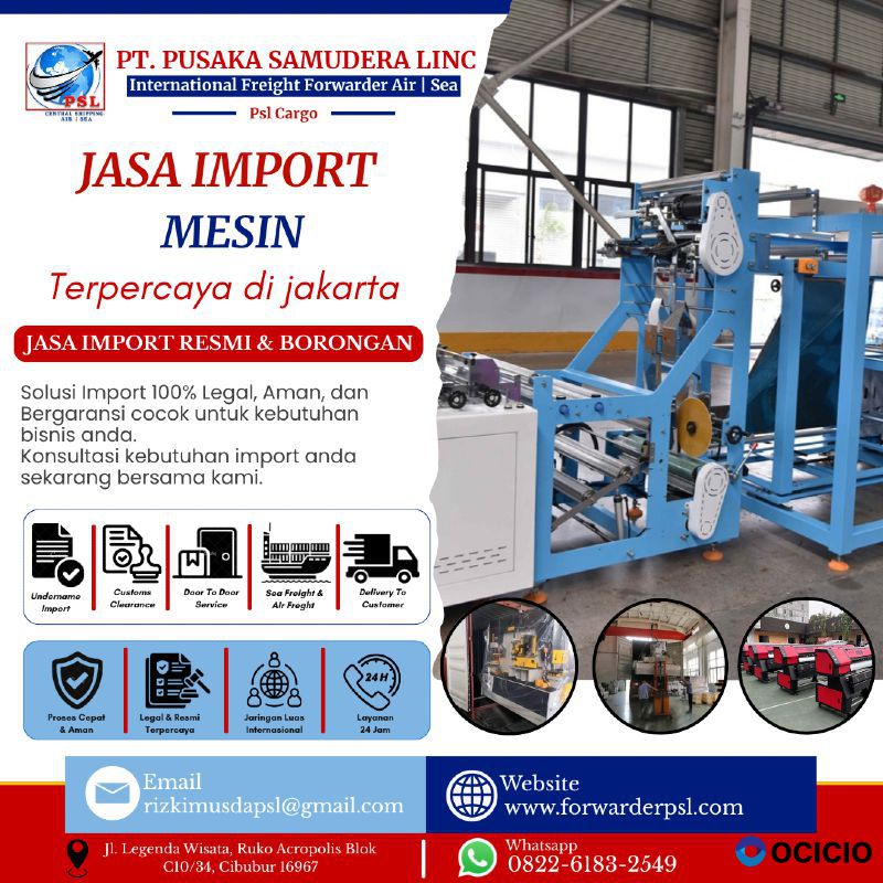 Jasa Import Borongan Mesin Terpercaya