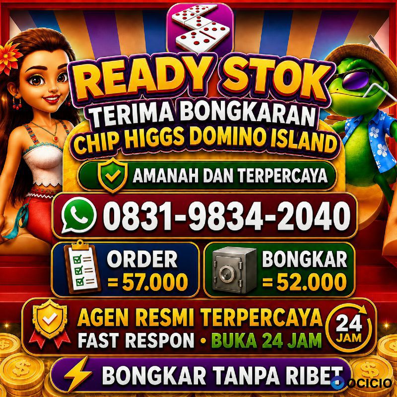 TERIMA BONGKAR CHIP HDI HIGGS DOMINO ISLAND JUAL BELI CHIP HDI WA 083198342040