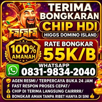 TERIMA BONGKAR CHIP HDI HIGGS DOMINO ISLAND JUAL BELI CHIP HDI WA 083198342040