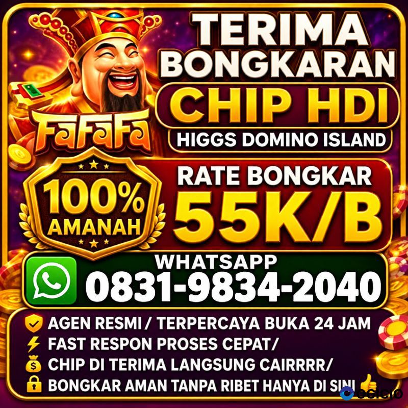 TERIMA BONGKAR CHIP HDI HIGGS DOMINO ISLAND JUAL BELI CHIP HDI WA 083198342040
