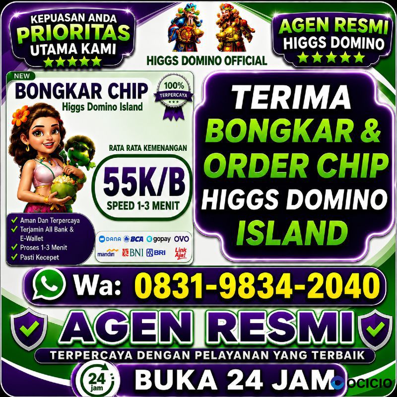 TERIMA BONGKAR CHIP HDI HIGGS DOMINO ISLAND JUAL BELI CHIP HDI WA 083198342040