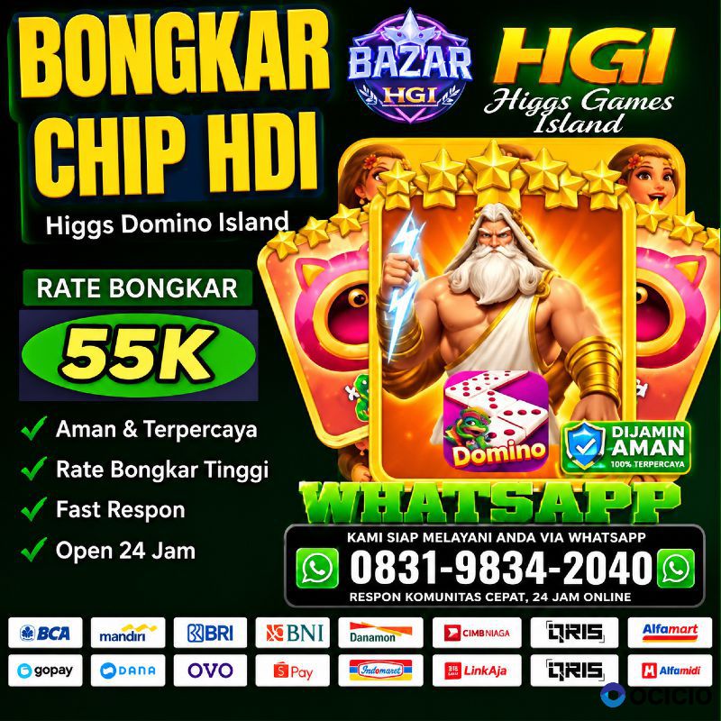 TERIMA BONGKAR CHIP HDI HIGGS DOMINO ISLAND JUAL BELI CHIP HDI WA 083198342040