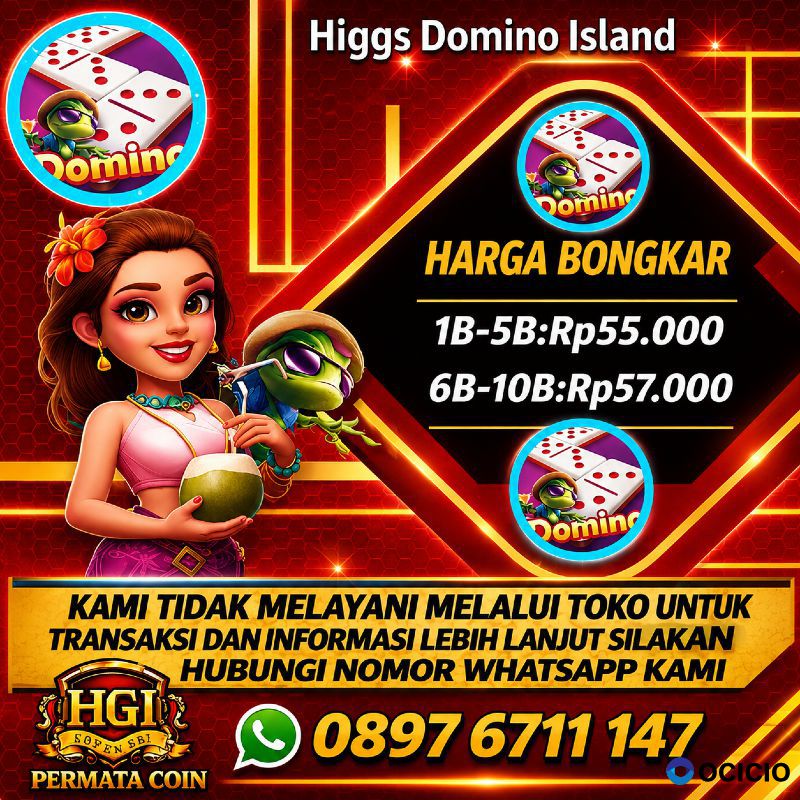Terima bongkar chip Higgs domino island aman dan terpercaya