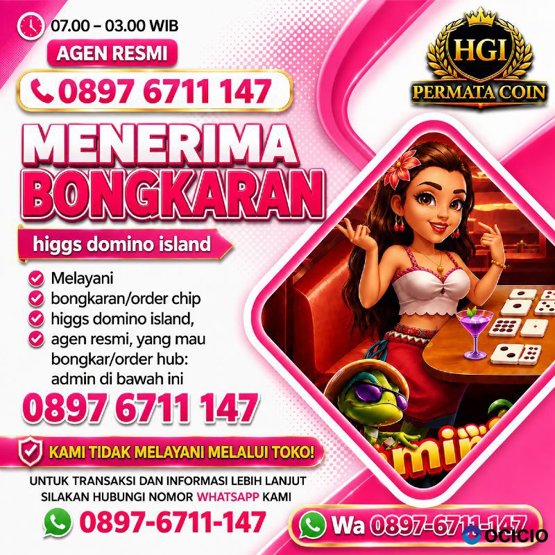 AGEN RESMI TERIMA BONGKARAN CHIP HIGGS DOMINO TERPERCAYA AGEN RESMI
