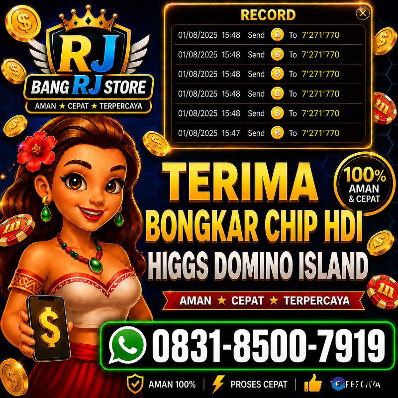 TERIMA BONGKAR CHIP HDI HIGGS DOMINO ISLAND JUAL BELI CHIP HDI WA 083185007919