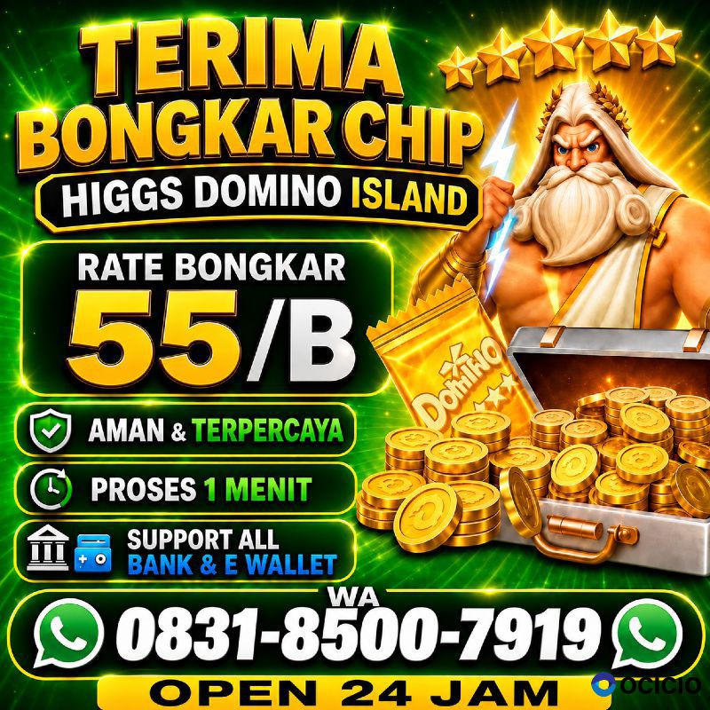 Terima Bongkaran Chip Higgs domino Island Amanah dan terpercaya Wa 083185007919