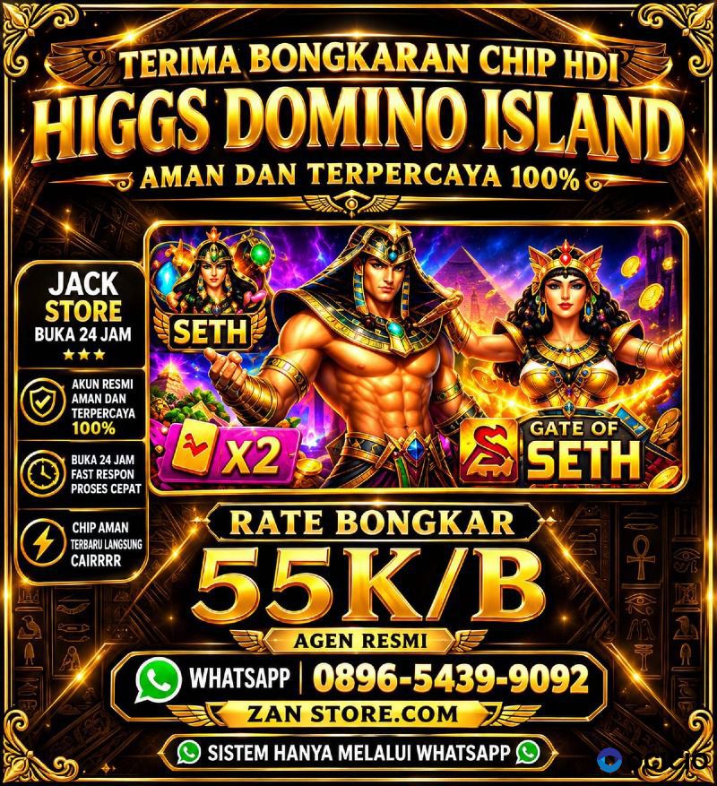 KHUSUS TERIMA BONGKAR CHIP DOMINO ISLAND HIGGS 🔥 BUKA 24JAM WA:0896-5439-9092