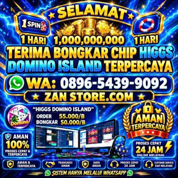 KHUSUS TERIMA BONGKAR CHIP DOMINO ISLAND HIGGS 🔥 AMANAH WA:0896-5439-9092