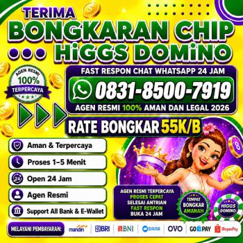 Terima Bongkaran Chip Higgs domino Island Amanah dan terpercaya Wa 083185007919