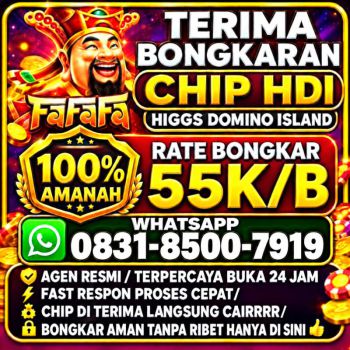 TERIMA BONGKAR CHIP HDI HIGGS DOMINO ISLAND JUAL BELI CHIP HDI WA 083185007919