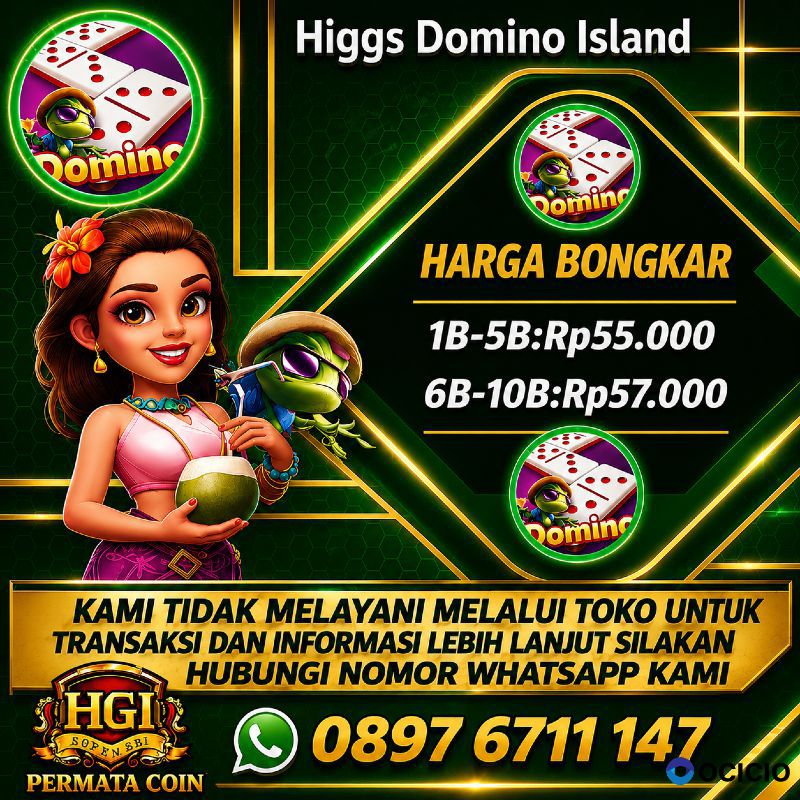 AGEN TERIMA BONGKARAN CHIP HIGGS DOMINO ISLAND AMANAH PROSES CEPAT