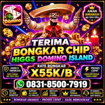 TERIMA BONGKAR CHIP HDI HIGGS DOMINO ISLAND DAN ROYAL DREAM WA 0831-8500-7919