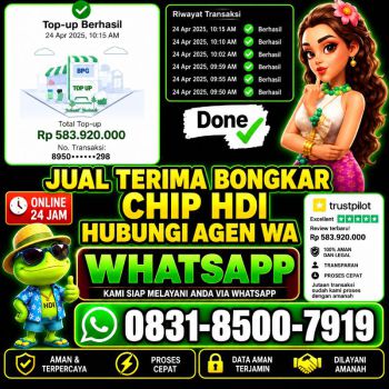 KHUSUS TERIMA BONGKAR CHIP DOMINO ISLAND HIGGS 🔥 BUKA 24JAM WA:0831-8500-7919