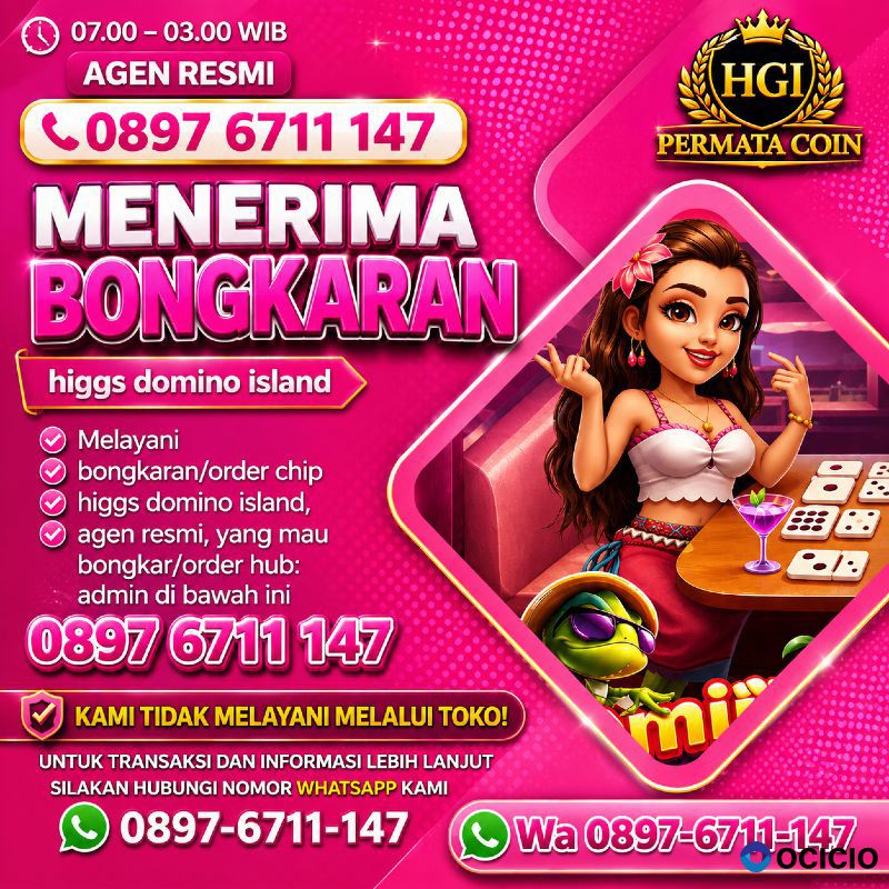 Terima bongkar chip Higgs domino island aman dan terpercaya admin open 24jam