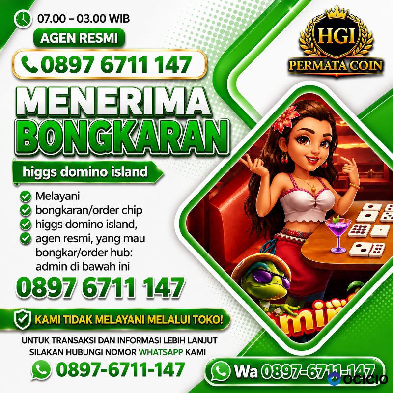 Khusus terima bongkaran chip higgs domino island amanah dan tepercaya 💯