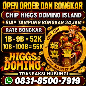 TERIMA BONGKAR CHIP HDI HIGGS DOMINO ISLAND DAN ROYAL DREAM WA 0831-8500-7919